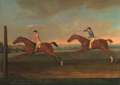 De Wedstrijd tussen Aaron en Driver in Maidenhead, Aug. 1754 - Aaron wint de Tweede Heat, ca. 1754 door Richard Roper